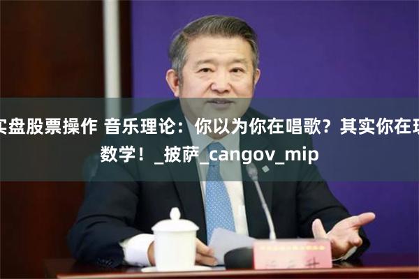 实盘股票操作 音乐理论：你以为你在唱歌？其实你在玩数学！_披萨_cangov_mip